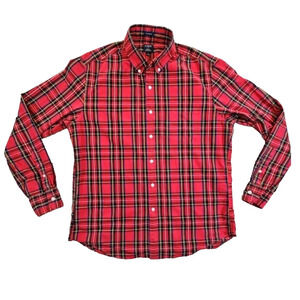 J. Crew Flex Washed Long Sleeve Button Down Shirt Men’s Size Large Classic Red